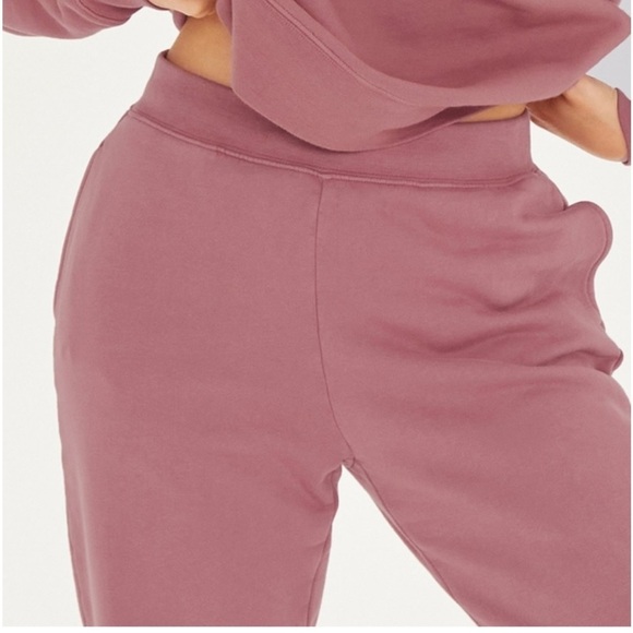 Girlfriend Collective Organic Cotton Mauve Joggers, size S - Picture 4 of 15